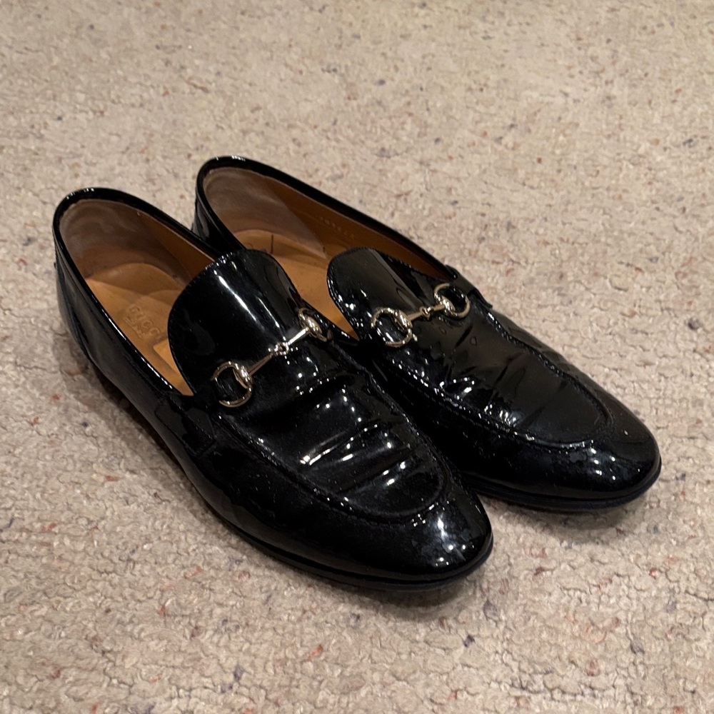 Gucci patent Black Loafers